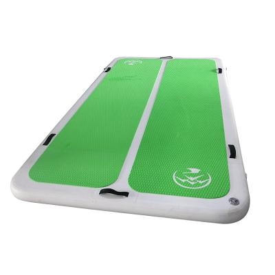 China Outdoor Water Yoga Pontoon Deck Yacht Island Floating Dock Fun Customized Inflatable Track Mat for sale