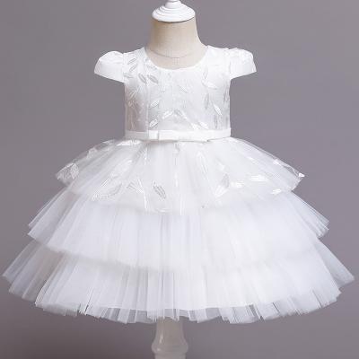 China Breathable High-Grade Short Fresh Set Children's Silk Lace Sleeve Dress Children's Outer Spring Skirt for sale