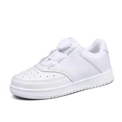 China Anti-slippery women's slippers turn button sports shoes upper waterproof students leather running shoes for sale