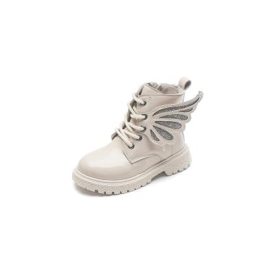 China Character 2022 new Korean cute similar girls Chelsea children's Martin boots angel wings fall flight boots wear-resistant side zipper for sale