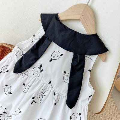 China New Children's Washable Princess Sleeveless Dress Washable Cartoon Doll Collarless Children's Dress Baby Modern Color Skirt for sale