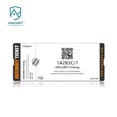 China Anti-counterfeiting security thermal printing ticket anti-counterfeiting thermal paper and cardboard ticket thermal printing with hologram hot stamping for sale