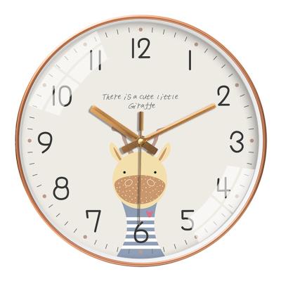 China 12 Inch Cartoon Minimalist Colorful Face For Kindergarten Kids Bedroom Wall Clock for sale