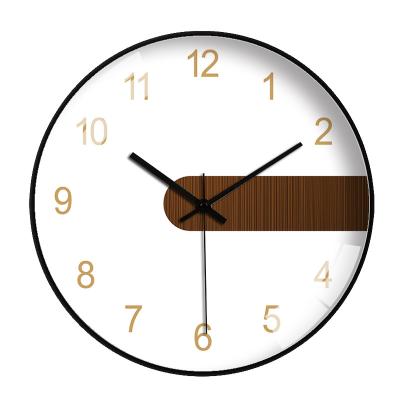 China 12 Inch Minimalist Round Quartz Clocks European American Colorful Silence Bedroom Indicator Wall Clocks for sale