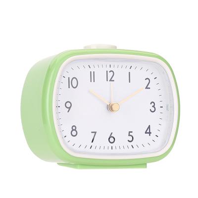 China Green Color Minimalist Table Clock With Nap Hotel Wall Decor Simple Silent Digital Alarm Clock for sale