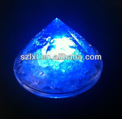 China Pyramid Shape LED Light Up Glass For Flashing Bars / LED Glass In Diamond Shape 3.8*5.0cm for sale