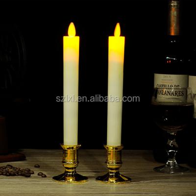 China Flameless Moving Flameless Wick Candle Dancing LED Candle 3D Simulated Long Flame LED Candle For Church Or Dinner Table Decoration for sale