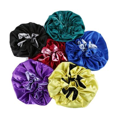 China Recyclable Solid Color Silk Hair Hood With Custom Logo for sale