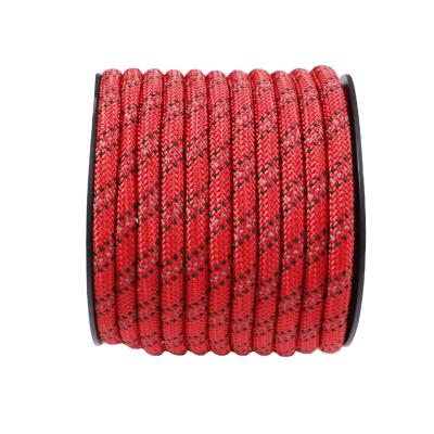 China Factory Supply High Abrasion Resistance Braid Rope 1-20mm Polyester Synthetic Nylon Reflective Braided Rope for sale