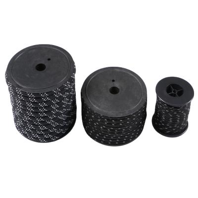 China Factory Supply Polyester PP Rope 2mm-20mm High Cheap Black Nylon Packing Rope Abrasion Reflective Braided Rope for sale