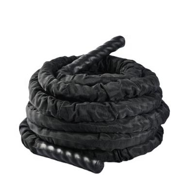 China Custom Gym Fitness Gym Battle Ropes Durable Dacron Battle Exercise Training Rope With Protective Sleeve for sale