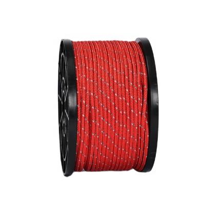 China Paracord 550 Paracord Paracord Paracord Rope Camping Tent Rope Lightweight Outdoor Red Reflective Polyester for sale