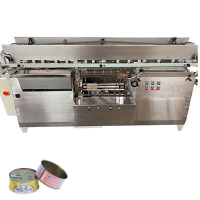 China Canned roasted chickpeas 8mm wet glue labeling machine wrap round labeling machine for metal tin cans labeling machine for sale