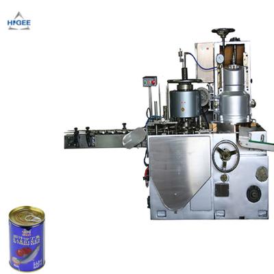 China Higee Automatic luncheon meat canned vacuum sealing machine canned sardine fish seaming machine for sale