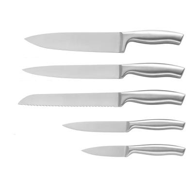 China Sustainable Choice 6 Pcs Stainless Steel Kitchen Knives Set With Knife Block for sale