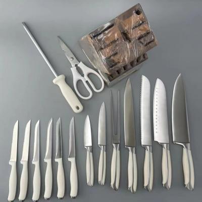 China Sustainable Wholesale Knife Sets Stainless Steel Block With Multiple Colors Handle for sale