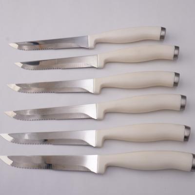 China Sustainable Maker Steak Knife Set In Colored ABS/PP Handle for sale