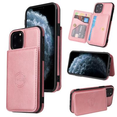 China Retro Flip Case Wallet Card Slot Tschick PU Leather Case For iPhone 12 11 Pro Card Slot 6 Max Cover For Samsung S10 NOTE10 S20 Back Capa for sale