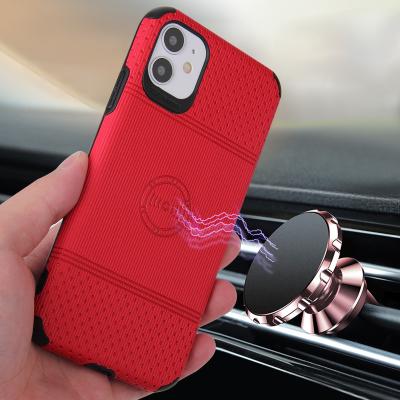 China Magnetic Car Phone Cases Tschick Slim Magnetic Car Holder Case For iPhone 7 8 6 6s Plus Built-in Magnet Dish Soft Phone Cover For iPhone XR X XS Max for sale