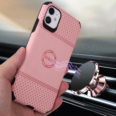 China Magnetic Car Phone Cases Tschick Magnetic Car Holder Case For iPhone11 TPU Silicone Magnet Case For iPhone 11 pro XR Max XS X Max 8 Plus 7 6S for sale