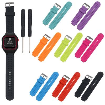 China Tschick Rubber Replacement for Forerunner 25 Watch Band Strap for Garmin Forerunner 25 Smart Watch - Large/Men's for sale