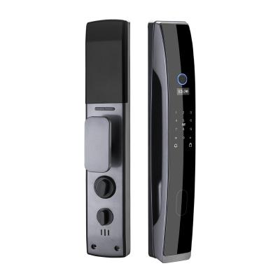 China Wholesale Full Automatic Fingerprint Door Lock Face Recognition Fingerprint ID Remote Opening Smart Lock Door F7 for sale