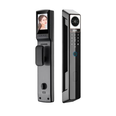 China Tuya Lock Smart Face Recognition Password Lock Auto Fingerprint Door Lock With HD Camera F10 for sale