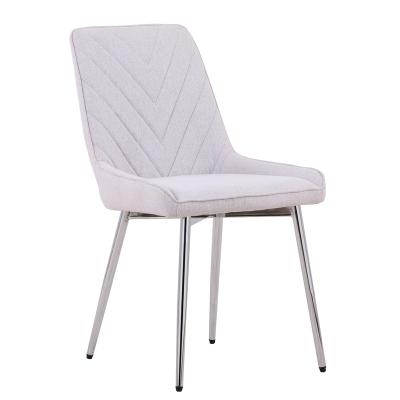 China Wholesale Legs Fabric Metal Fabric Chair Modern Kitchen Dining Chairs for sale