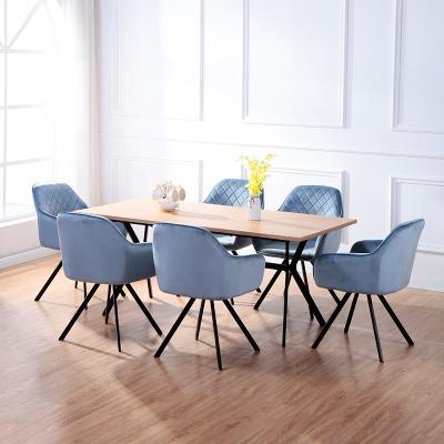 China Free Sample Cheap Modern MDF Table Top 12 10 8 Seater MDF Table Dining Table And Set Of Chairs for sale