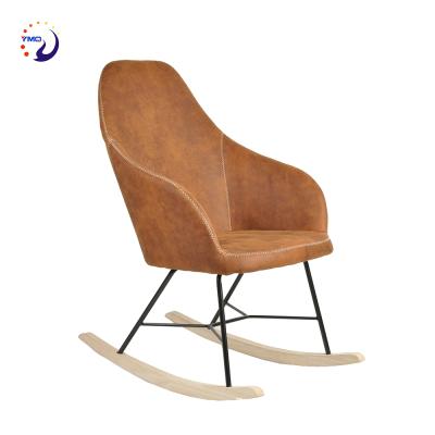 China Leisure Chair Lounge Chairs Living Room Metal Modern Designer Armchair Wood Rocking Chair for sale