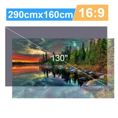 China Reflective Cloth 130 Inch 16:9 Cloth Cloth Projection Screen Projector High Brightness Reflective Screen for sale