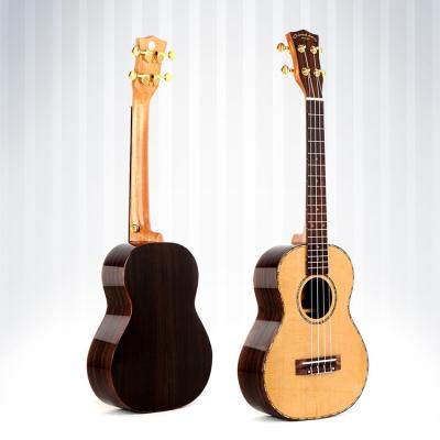 China Wholesale factory price cut 24/27 inch 4 strings solid cedar wood handmade ukulele for sale