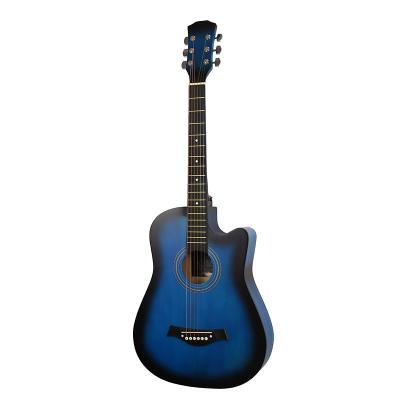 China 38 Inch Guitar Acoustic Guitar Practice Folk Piano Basswood Blywood Musical Instrument For Beginner for sale