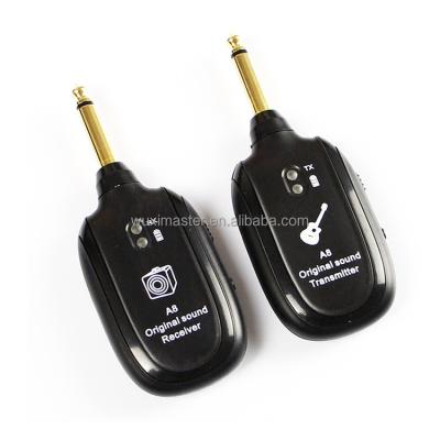 China Wholesale A8 Guitar System Wireless Transmitter Receiver Guitar Pickups For Electric Guitar Bass for sale