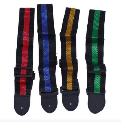 China Popular Wholesale Color Nylon + Leather Guitar Straps for sale