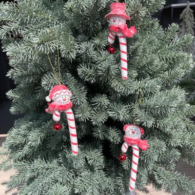 China Classic Hot Commercial Indoor Christmas Tree Decor Hanging Candy Cane Decorations Christmas Ornaments for sale