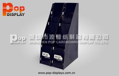 China Glossy Black Corrugated Book Display Simple For Retail Store Advertising for sale