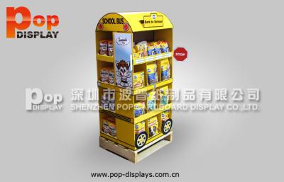 China Portable Shelf Cardboard Pallet Shipper Display For Dog / Cat Food Market Promotion for sale