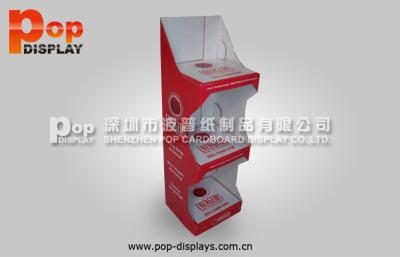 China Footprint 3 Shelves Paperboard Cosmetic Display Stands For Shopping Mall Promotion for sale