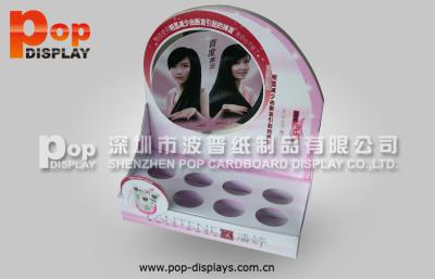 China Simple Style Cardboard Counter Display Stands With 9 Holes For Bottles for sale