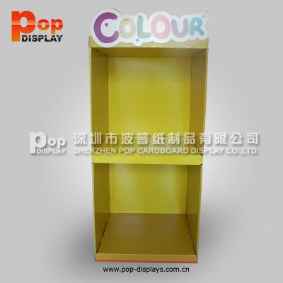 China Foldable Baseball Cap Cardboard Pallet Display , Recycled Shelving Stand for sale