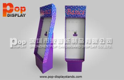 China Purple Single Side Hook Display Stands , Cardboard Display Shelves for sale