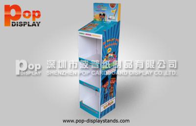 China POS Cardboard Floor Display Stands For Learning Machine In Retail Shop for sale