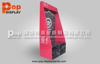 China Corrugated Cardboard Clothes Display , Retail POP Floor Displays In Red Color for sale