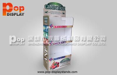 China Heavy Duty POS Cardboard Floor Display Stands 3 Tier Food Cans for sale