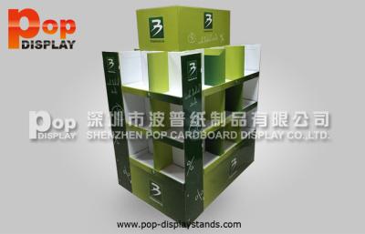 China 4 Sides Cardboard Pallet Display Stand Heavy Duty With 3 Tiers for sale