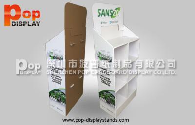 China 4 Tiers Retail Corrugated Paper Cell Floor Display  Supermarket Rack Stand for sale