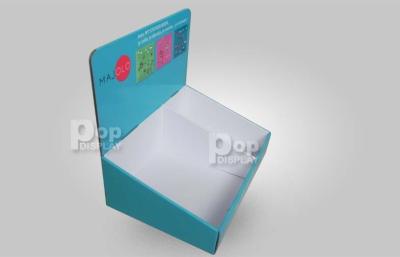 China UV Coating Cardboard Counter Display Desk Tow Pockets CMYK Offset Printing for sale