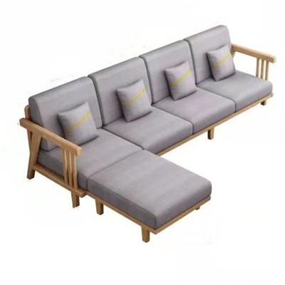 China Hot Nordic sofa L sofa living room removable cover design style 3 seater corner sofa for sale