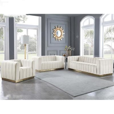 China Mid Century European Luxurious Soft Home Furniture Multiplayer Seater Sofa White Bedroom Sofa Set for sale